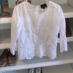 White embroidered top